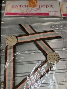 2 Pair Switch Flops 'The Isabel' The Chloe' Ribbon Flip Flop Straps -